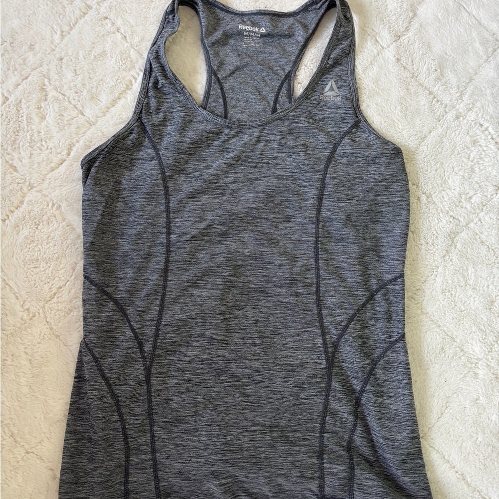 Reebok Gray Marled Racerback Performance Tank